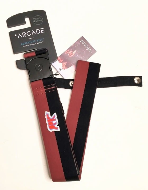 Arcade Adventure Belt Color: Vermillion/bear One Size up to 40