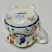 19th Century Antique Gaudy Welsh Oyster Pattern Hand Painted 4 Footed Jug