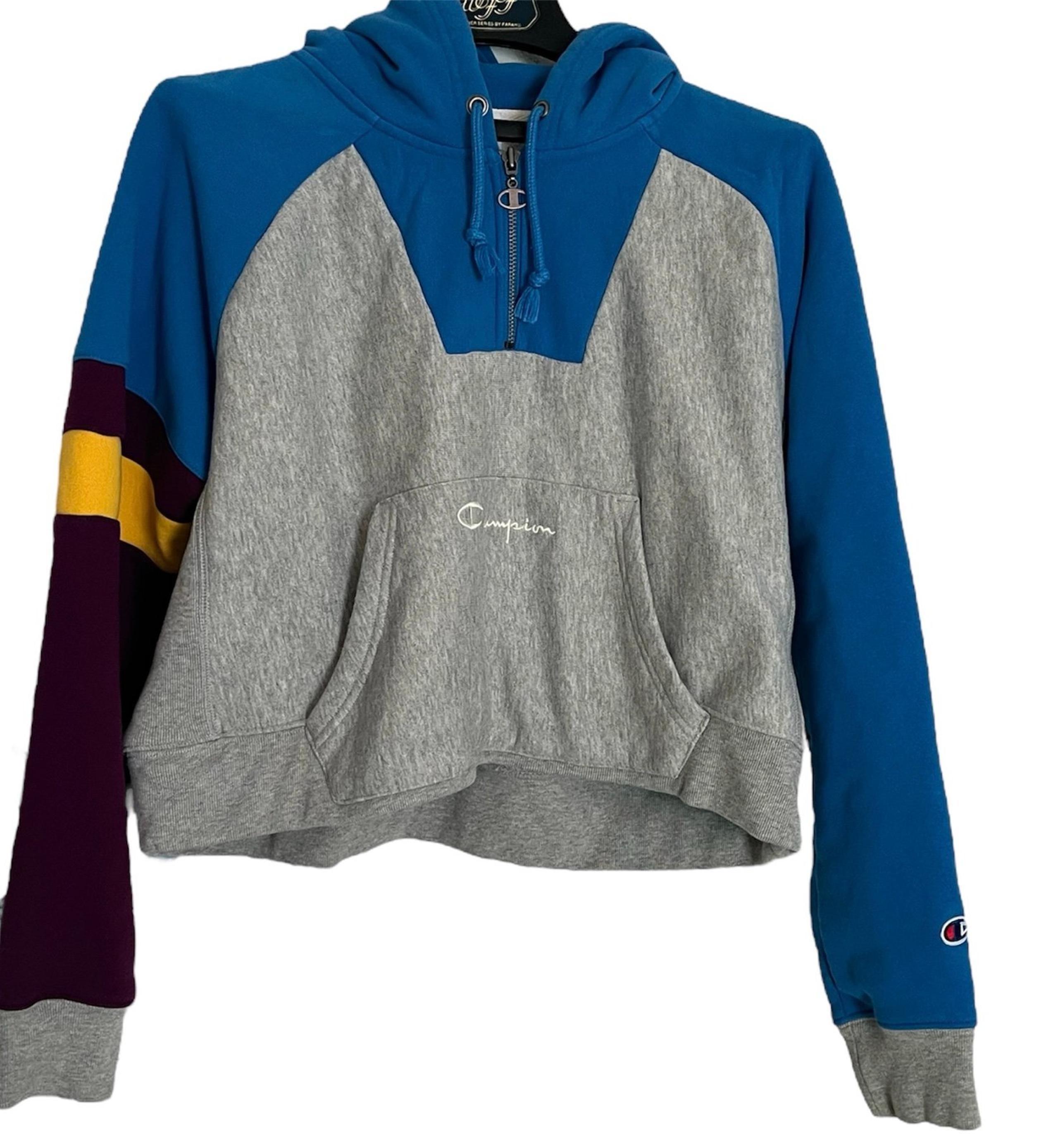 Cropped Multicolor Champion Hoodie