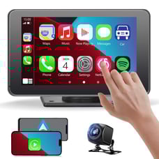 Wireless Car Stereo with Apple CarPlay/Android Auto, Portable Touch Screen Car R