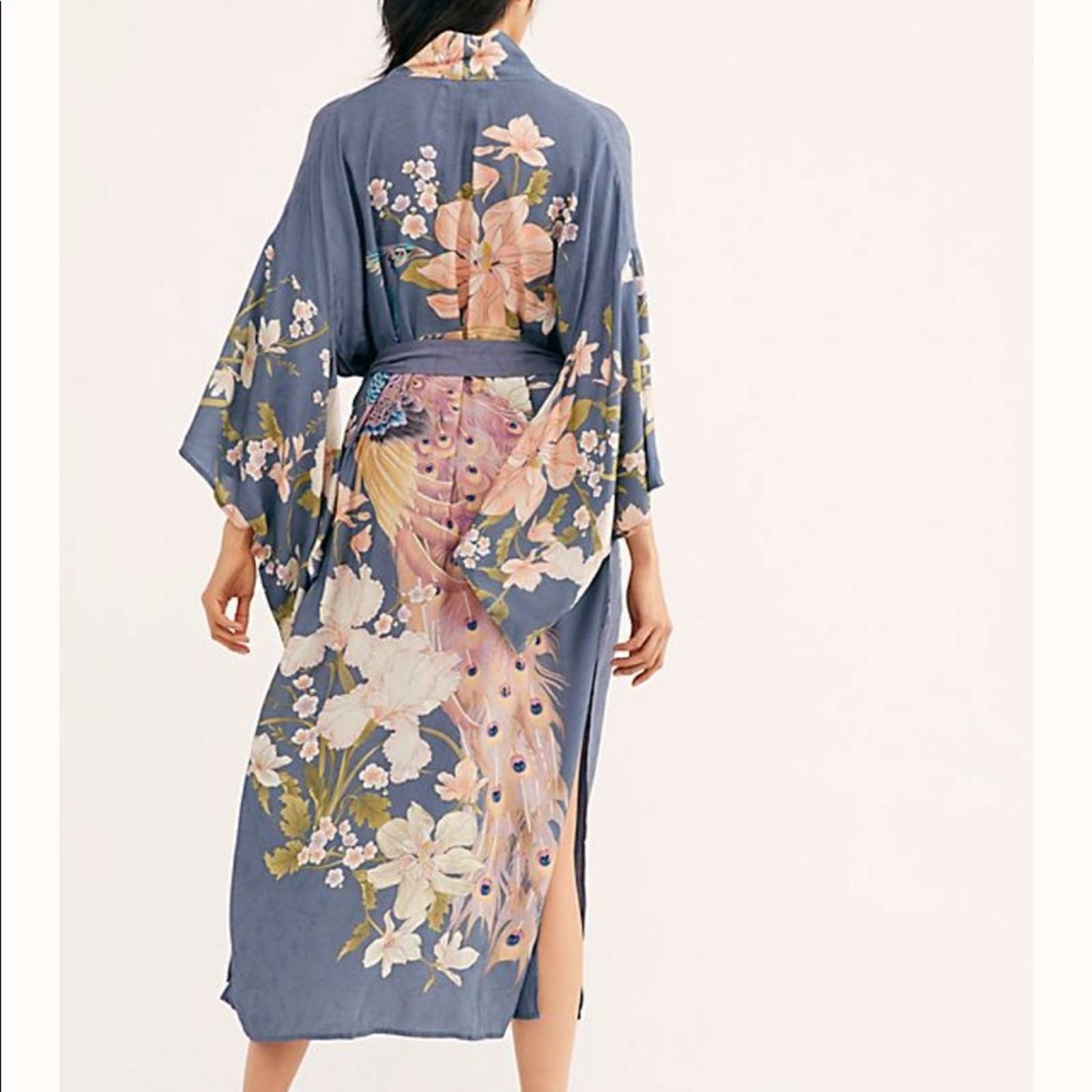 FAV BESTSELLER WATERFALL KIMONO ROBE DUSTER COVERUP S M L
