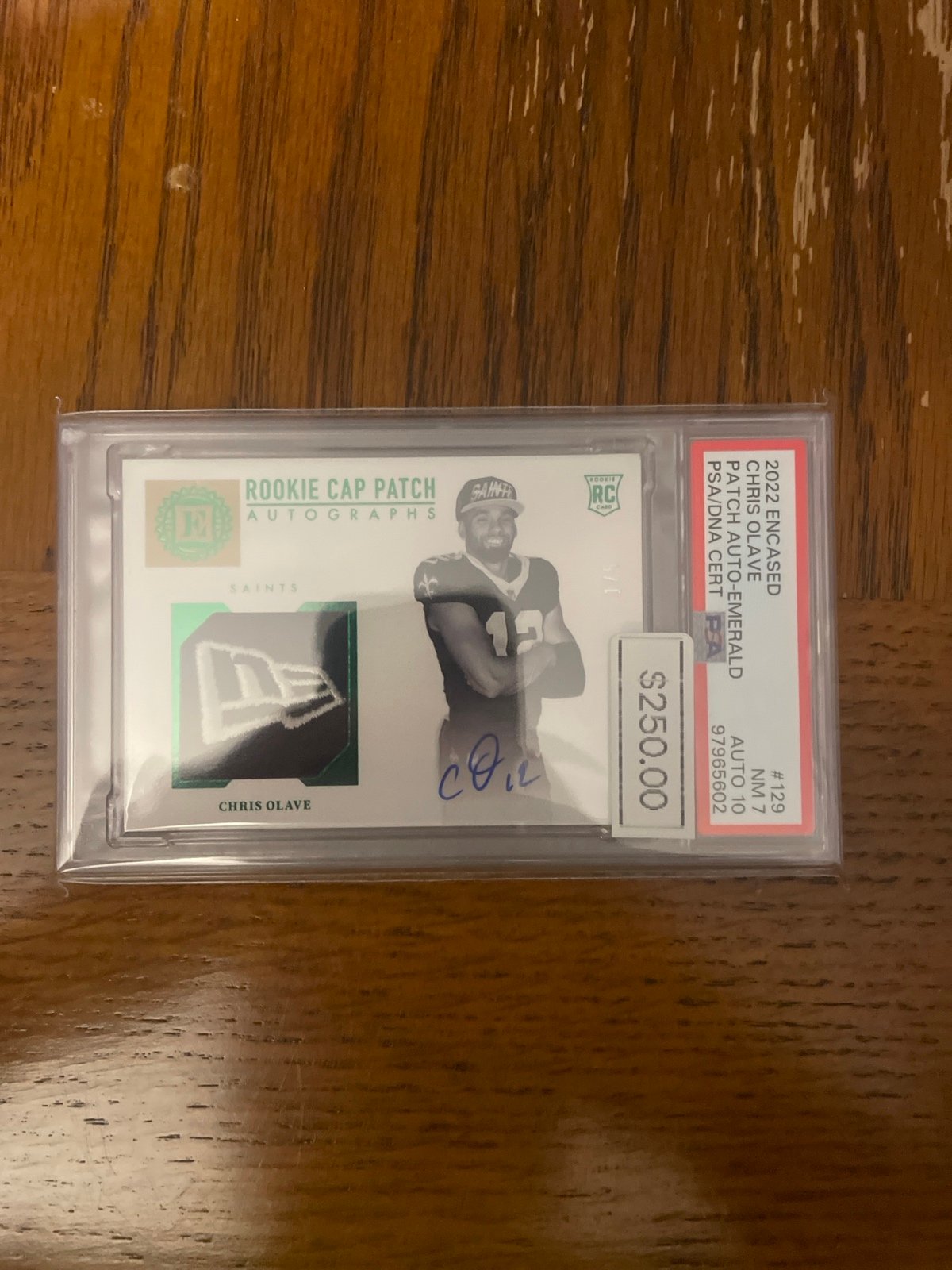 2022 Encased Chris Olave RPA /5 PSA 7/10
