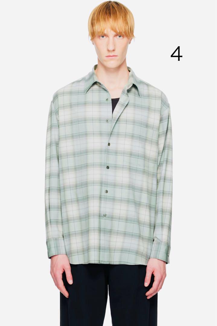 AURALEE SUPER LIGHT WOOL CHECK SHIRT 4