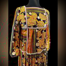 EUC - Vintage Bill Atkinson Empire Waist Tiered Prairie Paisley Bandana Dress