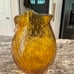 Vintage Owl Vase Amber Owl Vase