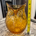 Vintage Owl Vase Amber Owl Vase