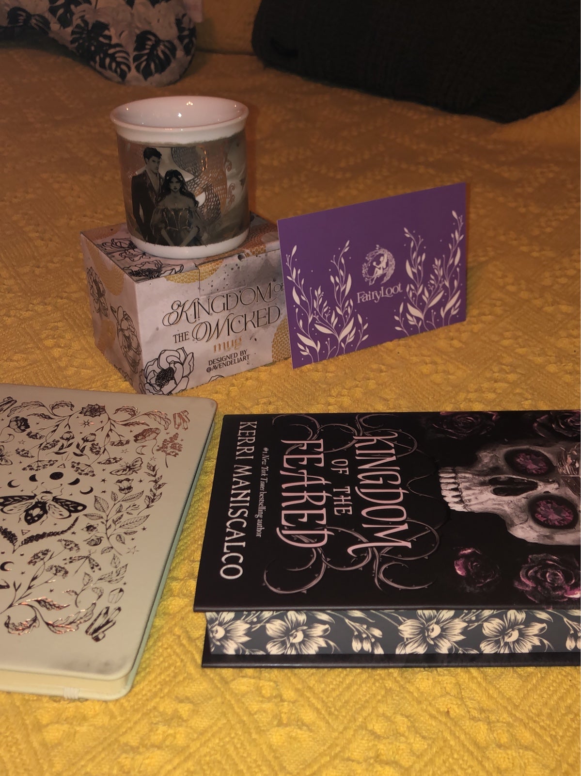Fairyloot Kingdom of the Feared Kingdom of the Wicked mug and reading journal