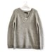 NWT Theory Gray Slouchy V Neck Textured Sweater, Size M