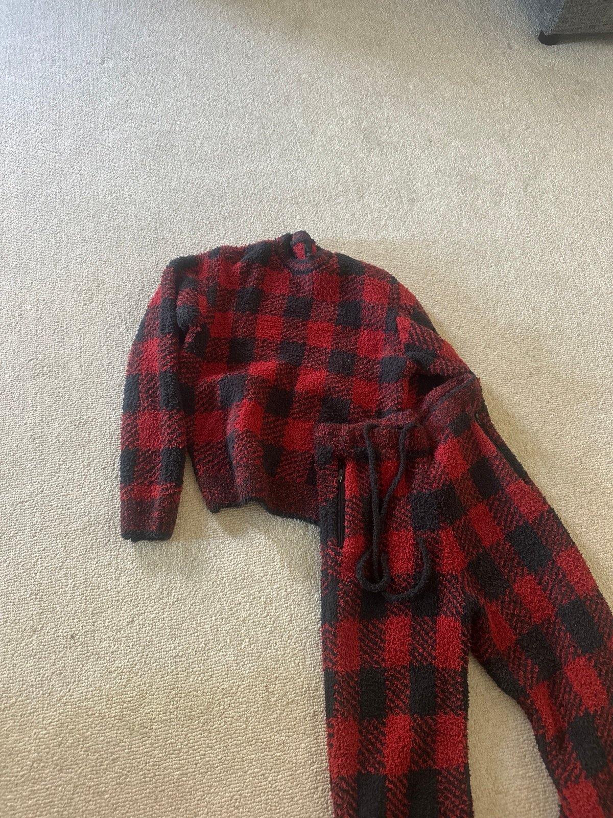Skims red and black PJ set