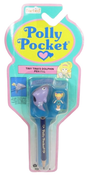 1992 Polly Pocket Vintage Tiny Tina's Dolphin Pen Pal Bluebird Toys (45744)