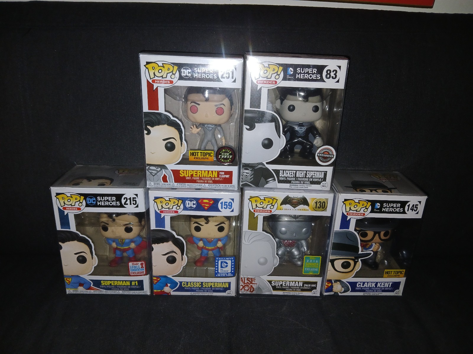 Lot of 6 Superman Funko Pops DC Comics