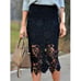 HOT ITEM Black Lace Crochet Pencil Skirt