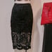 HOT ITEM Black Lace Crochet Pencil Skirt