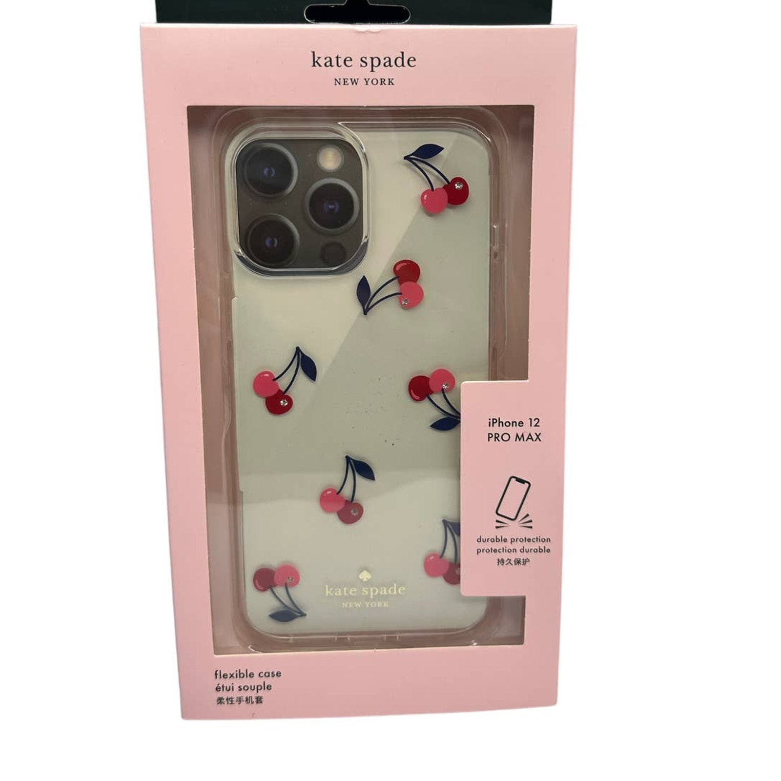iphone12/12proケースケイトスペードチェリー