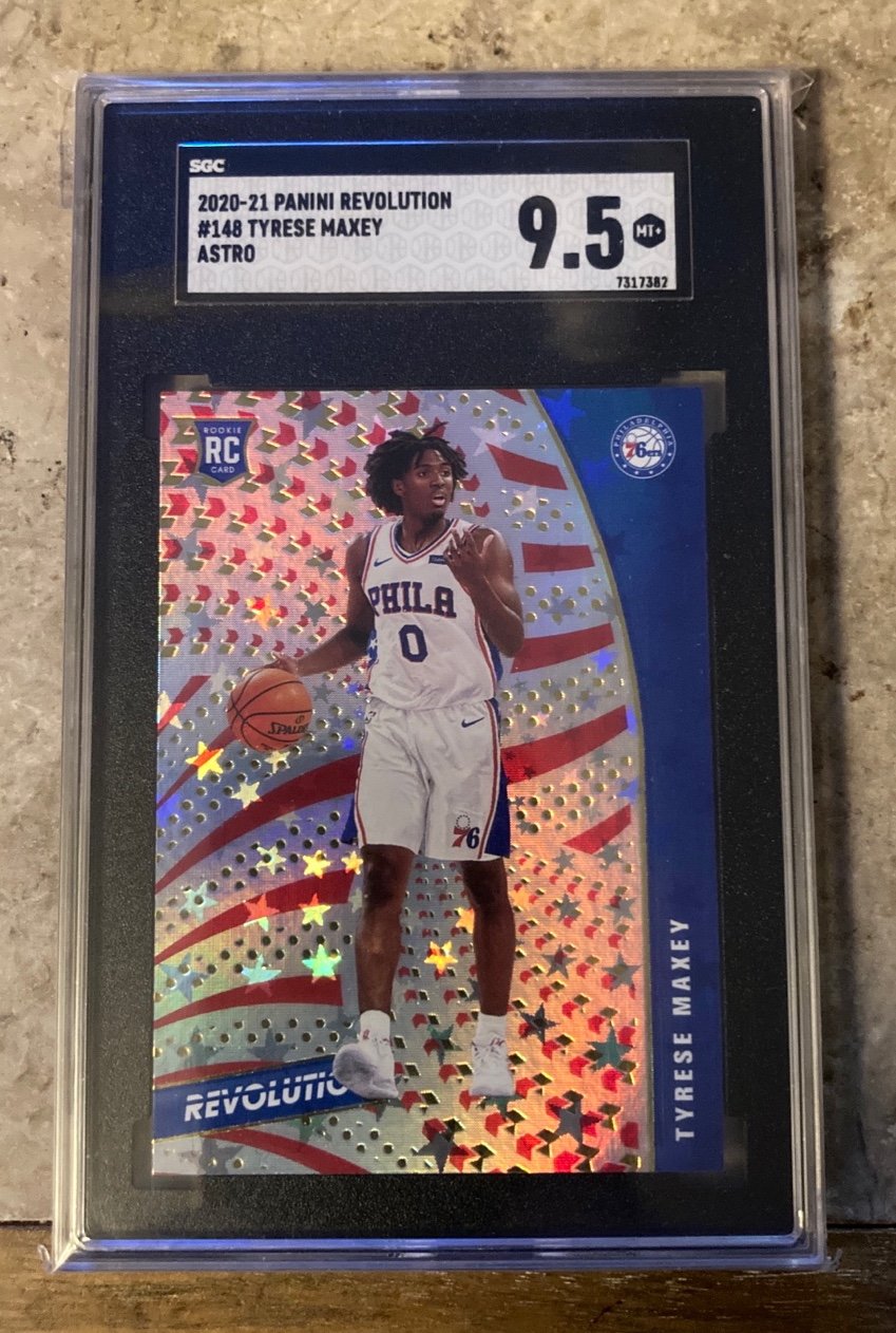 Tyrese Maxey Philadelphia 76ers SIXERS 2020-21 Revolution ASTRO RC SGC MINT+ 9.5