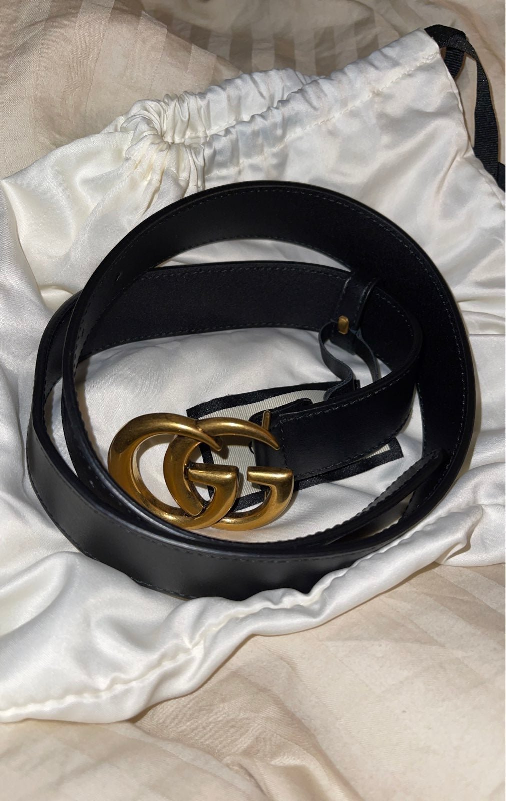 Gucci Belt Double G Buckle Mens Leather Belt