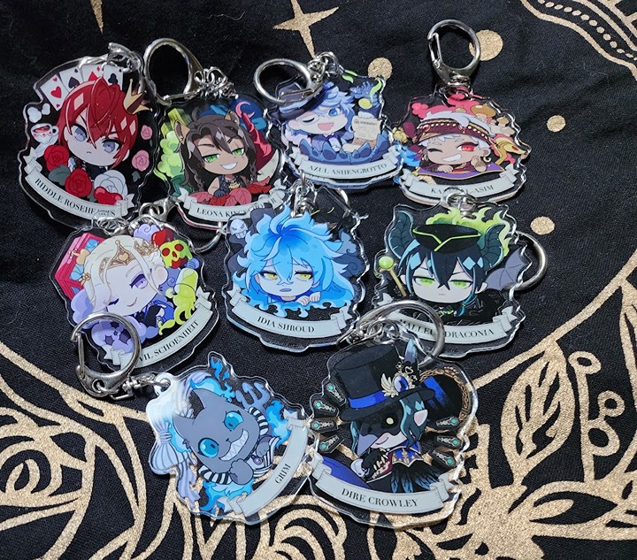 Twisted Wonderland Chara Bouquet Acrylic Charm Full Set