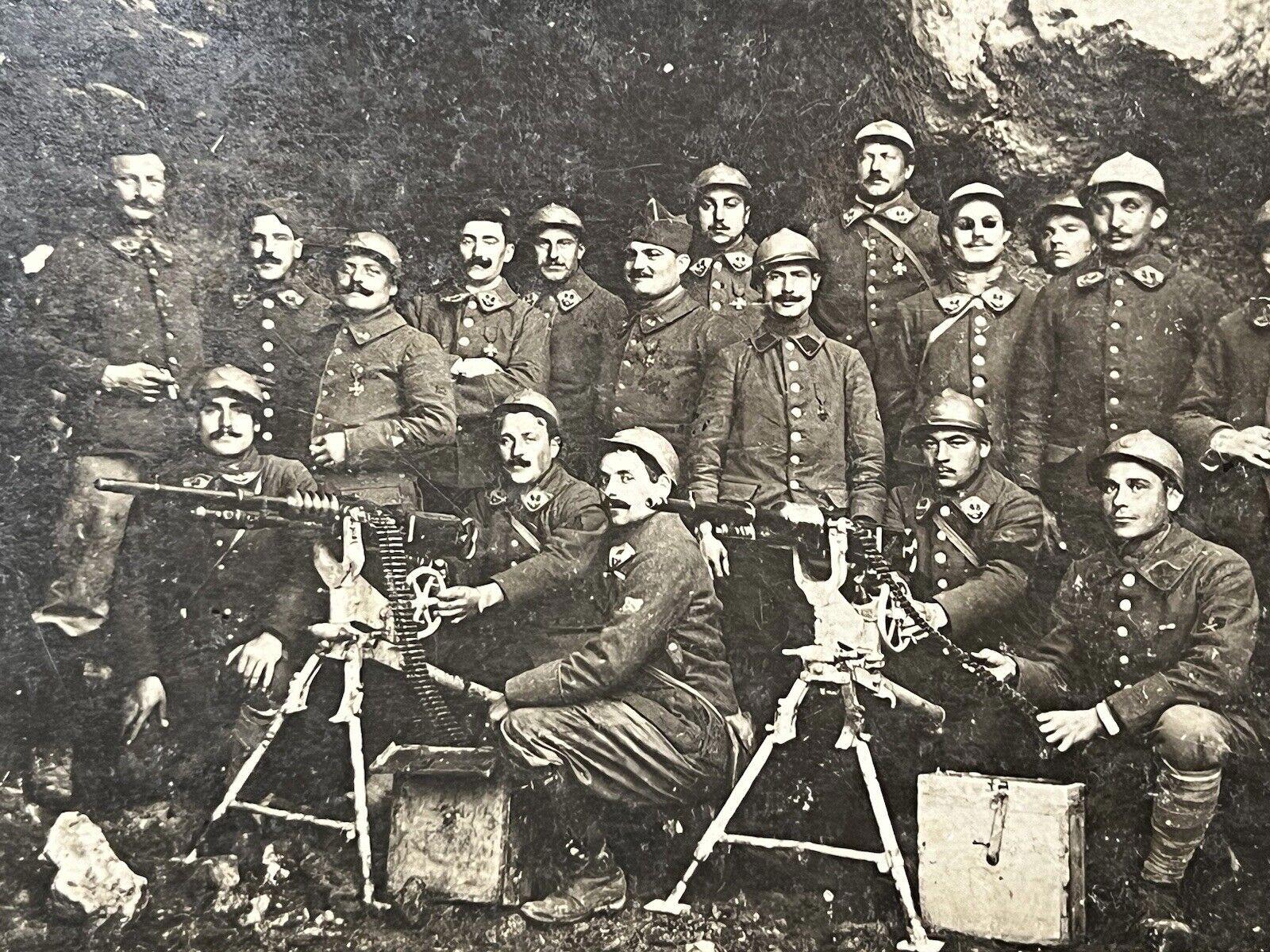 Antique Real Photo postcard Rppc Ww1 Era Foreign Military Machine Guns 1910s