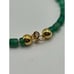 Cylinder Bead With Malachite? Pendant Necklace Green 18