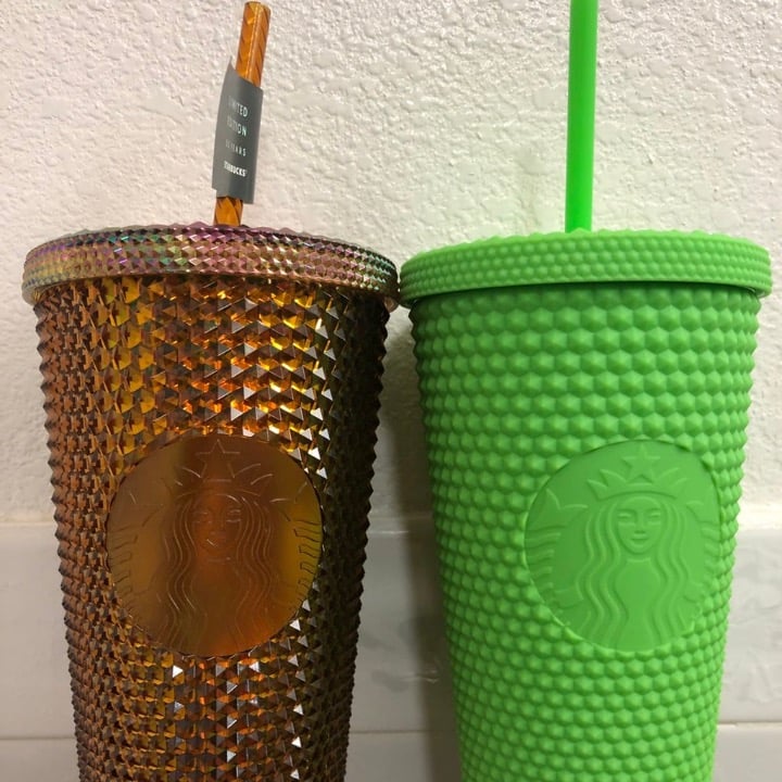 Starbucks Studded Tumbler Green Copper 16oz