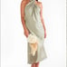 showmeyourmumu Jasmine Midi Satin Dress in Moss Green Luxe
