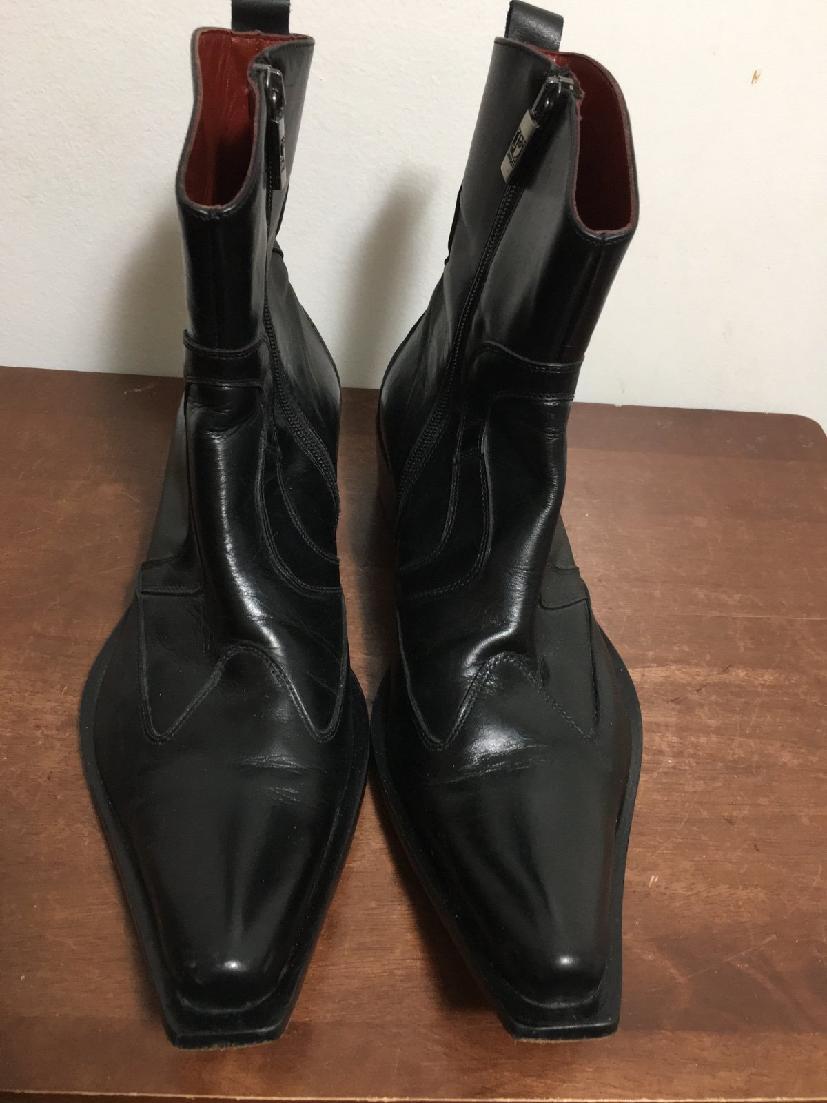 J Ghost Authentic Vero Cuoio Italiana Leather Boots. Made in Italy. Size EU 40