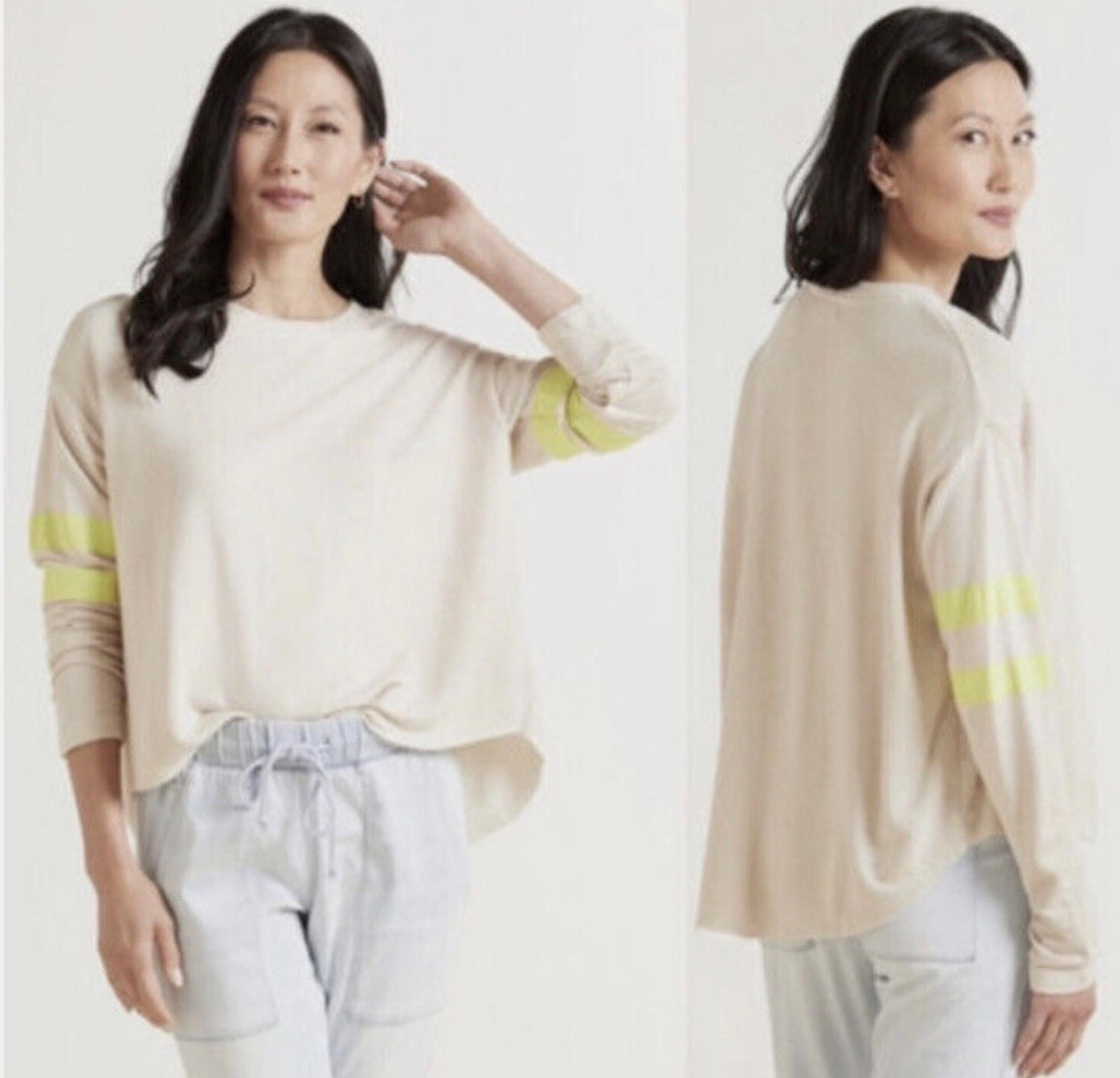 Sundry Evereve neon varsity trapeze shirt top S