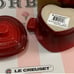 Le Creuset Cerise Red D'Amour Petite Casserole Mini Cocotte Handle Heart Ramekin