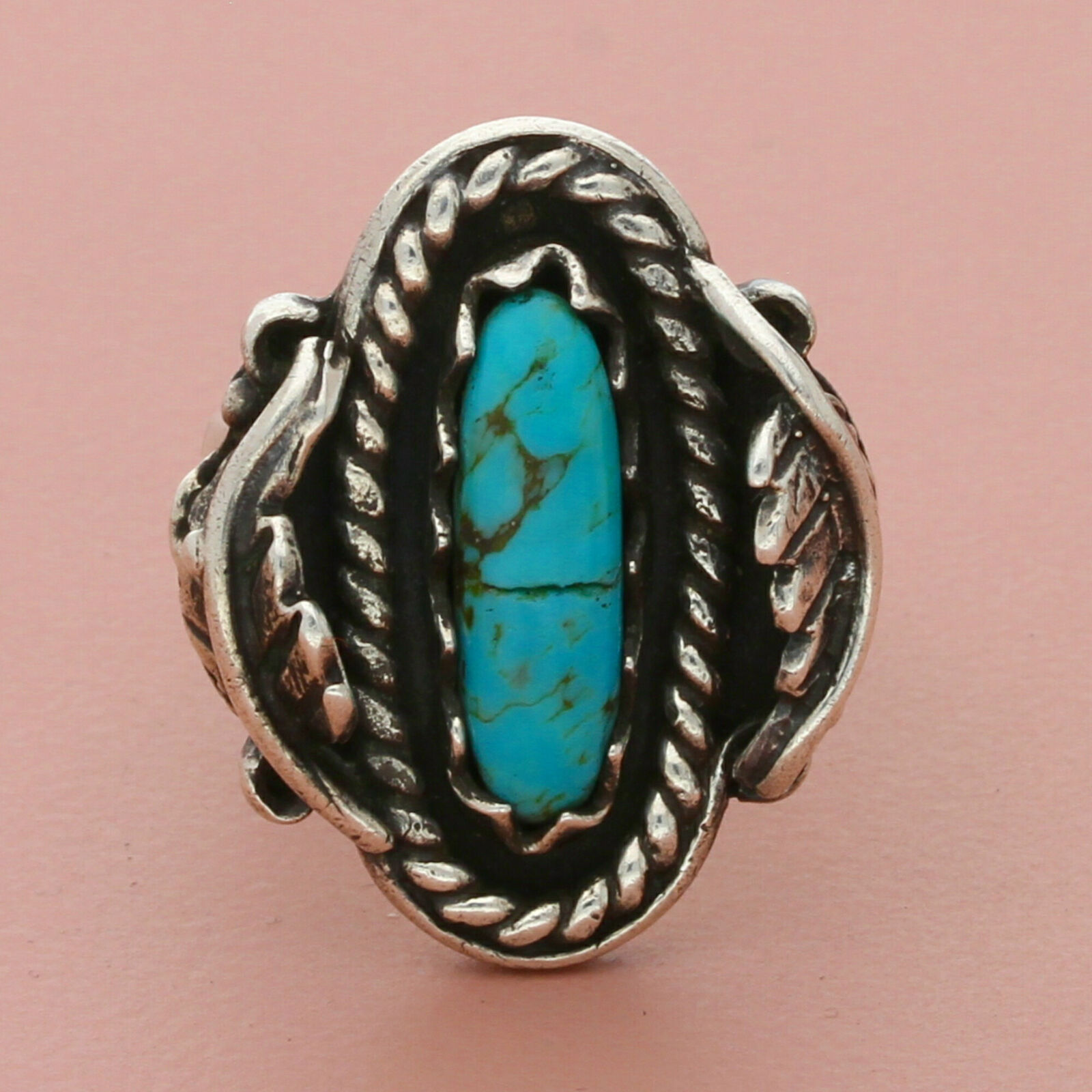 ⚡️clearance⚡️ navajo sterling silver turquoise adjustable (as-is) ring size 9