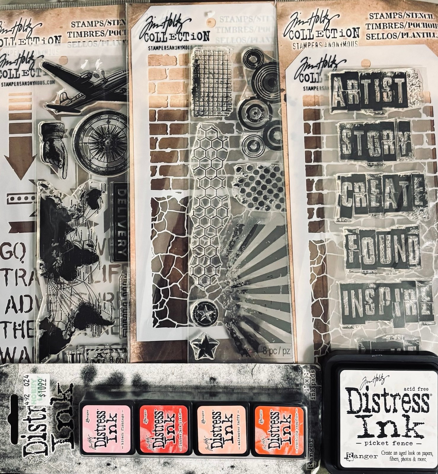 Tim Holtz Bundle | Stamps, Stencils, Ink Pads