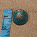 VTG Mexico Sterling Turquoise Inlay Brooch Pendant, Aztec Sun God Pin, Taxco
