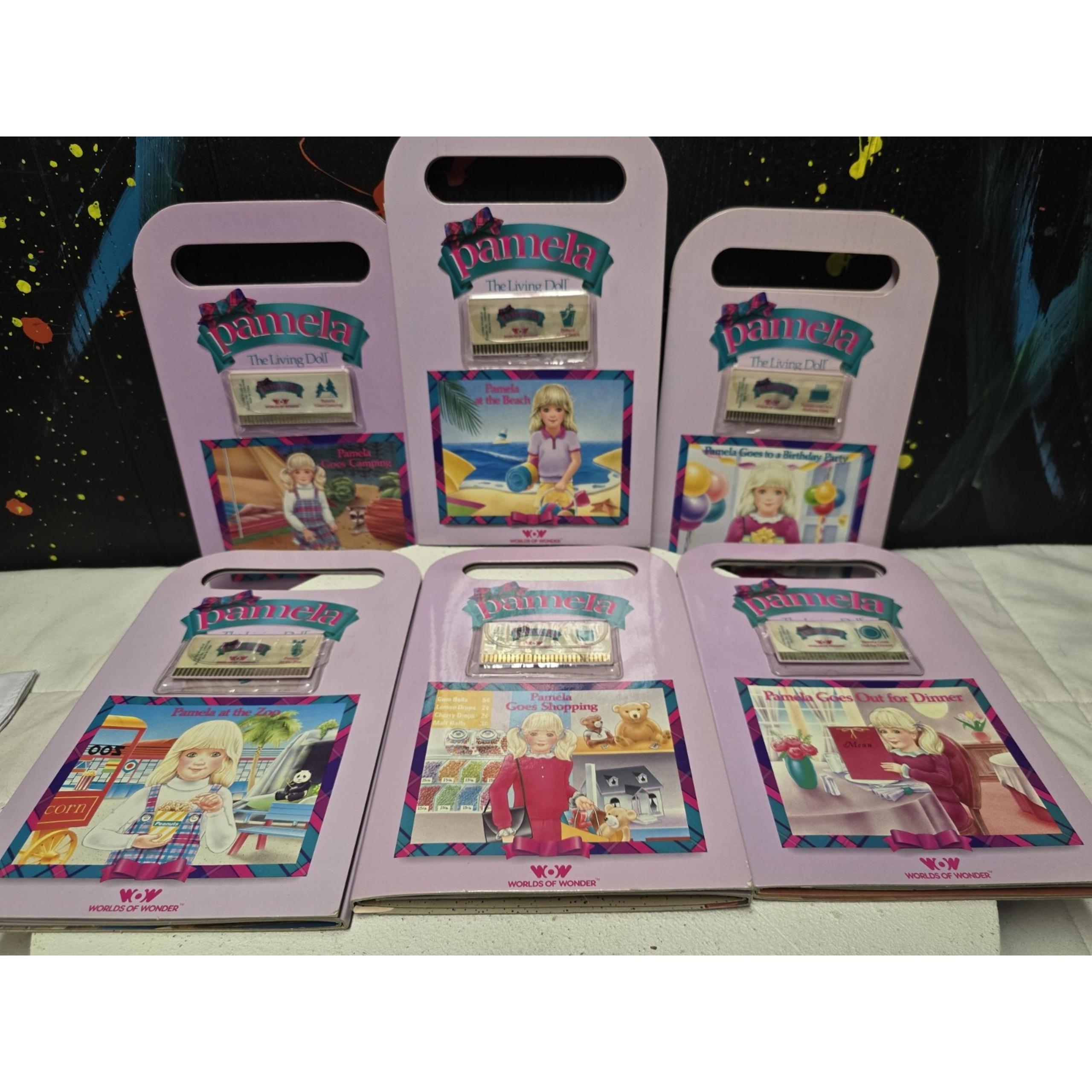 1986 Worlds of Wonder Pamela The Living Doll Voice Cards Sticker Books LOT OF 6