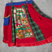 Handmade Christmas Santa Skirt Plus Size Women's patchwork flannel corduroy