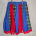 Handmade Christmas Santa Skirt Plus Size Women's patchwork flannel corduroy