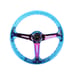 JDM Nismo Universal 6-Hole 350mm Deep Dish Blue Crystal Bubble Steering Wheel