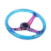 JDM Nismo Universal 6-Hole 350mm Deep Dish Blue Crystal Bubble Steering Wheel