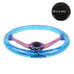JDM Nismo Universal 6-Hole 350mm Deep Dish Blue Crystal Bubble Steering Wheel