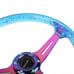 JDM Nismo Universal 6-Hole 350mm Deep Dish Blue Crystal Bubble Steering Wheel