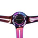 JDM Nismo Universal 6-Hole 350mm Deep Dish Blue Crystal Bubble Steering Wheel