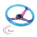 JDM Nismo Universal 6-Hole 350mm Deep Dish Blue Crystal Bubble Steering Wheel