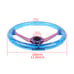 JDM Nismo Universal 6-Hole 350mm Deep Dish Blue Crystal Bubble Steering Wheel