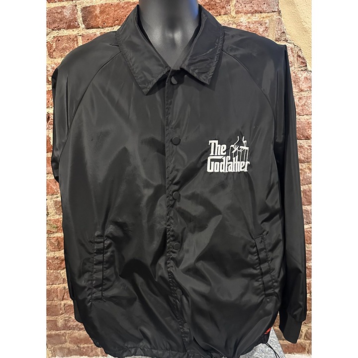 The Godfather Don Corleone Button Down Windbreaker Jacket by Shoe Palace Large