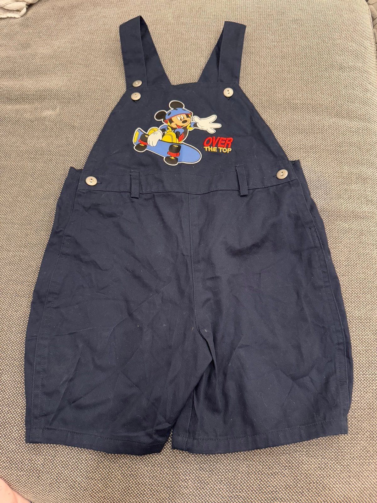 Disney vintage Mickey Mouse shortalls size 4T never worn