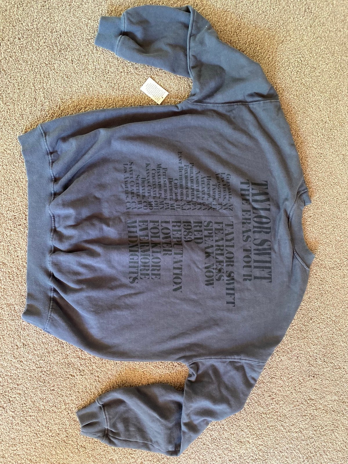 Taylor Swift eras tour blue crewneck