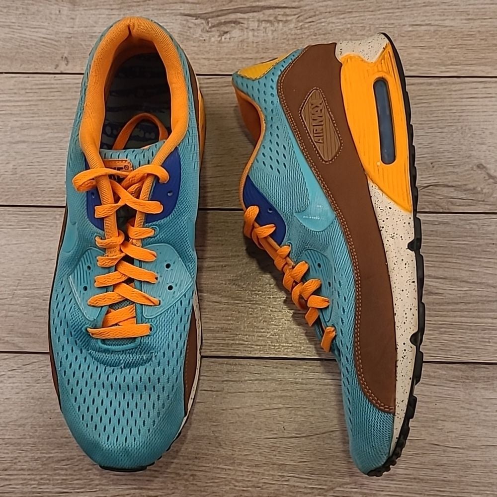 NIKE Air Max 90 EM Beaches of Rio Shoes Size 13 Turquoise Citrus 554719-336