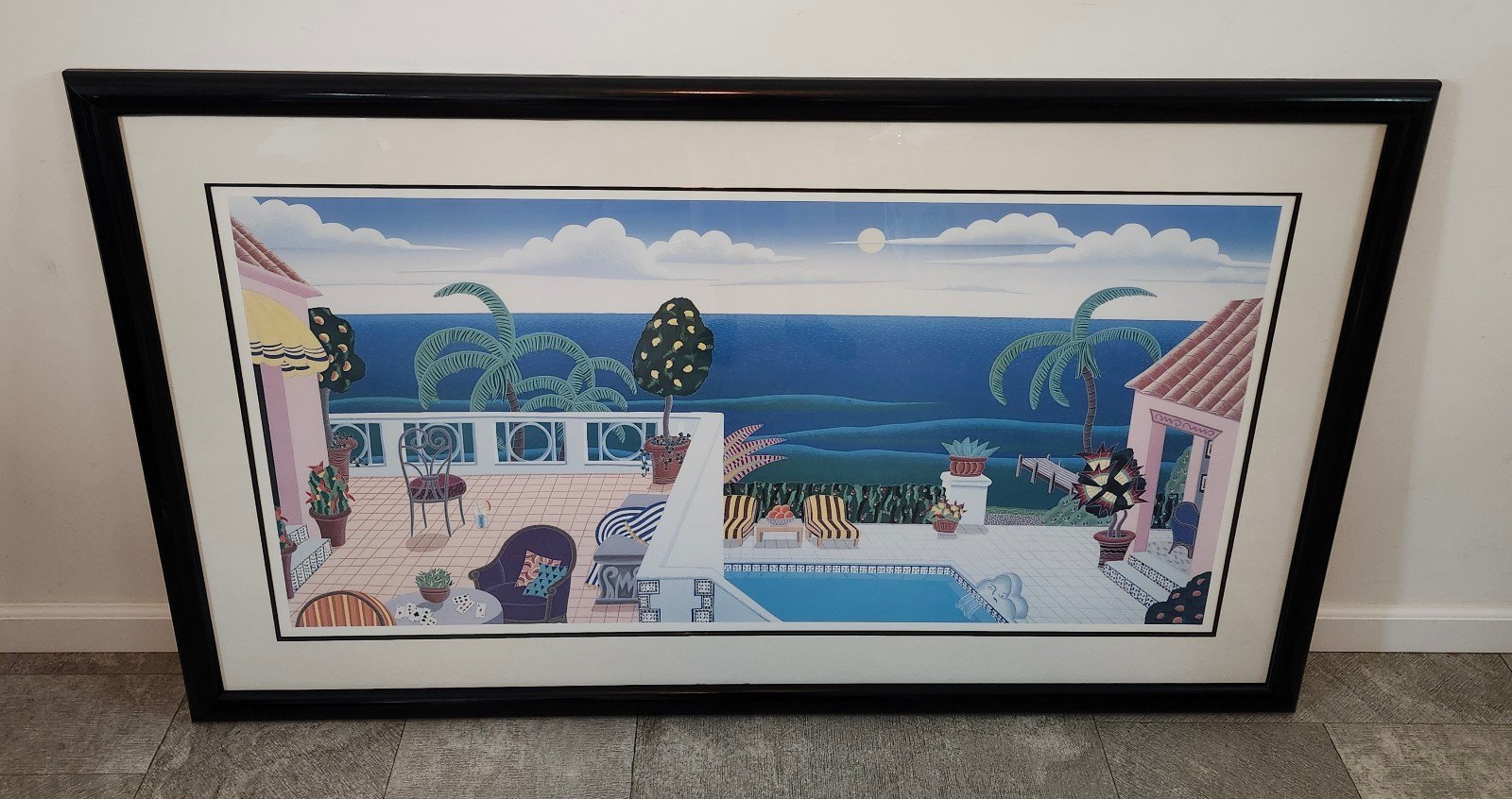Thomas McKnight Gulfstream Florida Framed Large Print 57 x 34