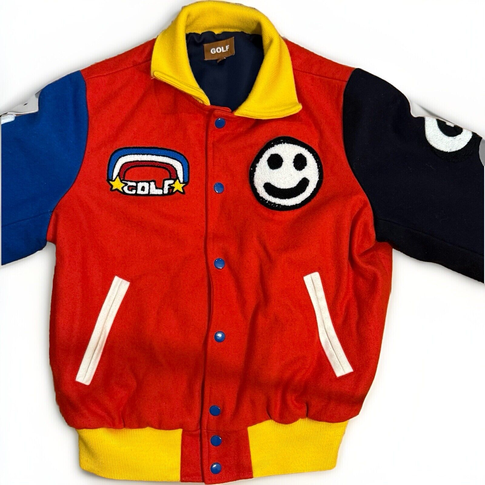 Tyler the Creator Golf Primary Varsity Jacket Concert Purchase Men's Size Small