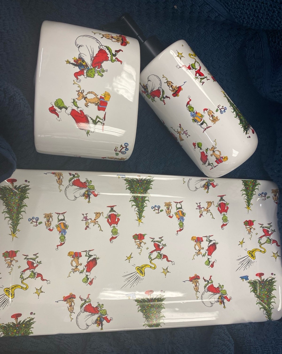 The Grinch Christmas 3 piece bathroom set