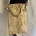 Maurizio Taiuti Leather Python Print Crossbody Bag with Adjustable Strap 14”x9”