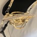 Maurizio Taiuti Leather Python Print Crossbody Bag with Adjustable Strap 14”x9”